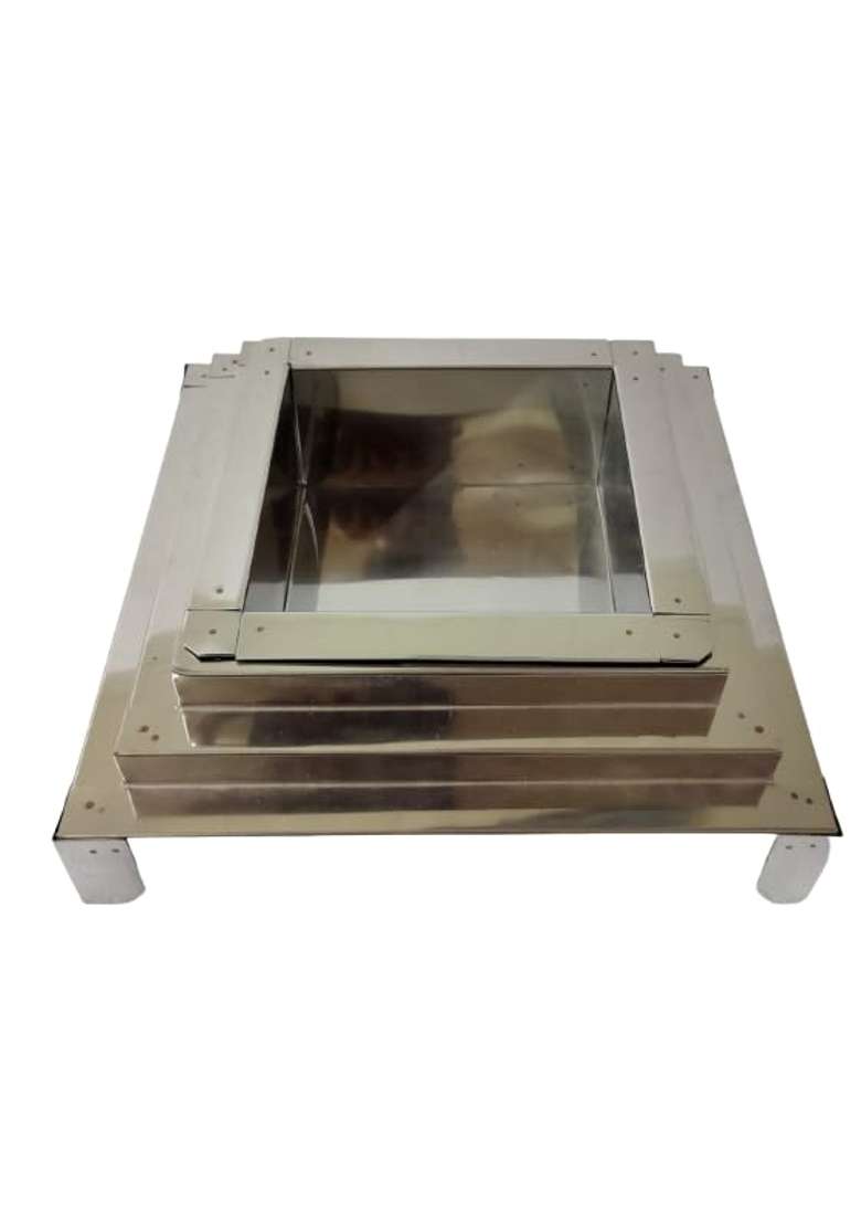 Large 16 Inches Stainless Steel Hawan Kund for Home with Stand - Indya