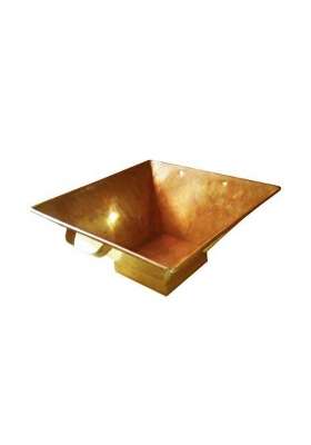 The Himalayan Collections Pure Heavy Quality Copper Havan Kund for Vedic Hawan Rituals Large Copper