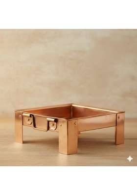 Vikitsu Copper Hawan Kund for Home Pooja ASHT Kamal Design Havan Kund