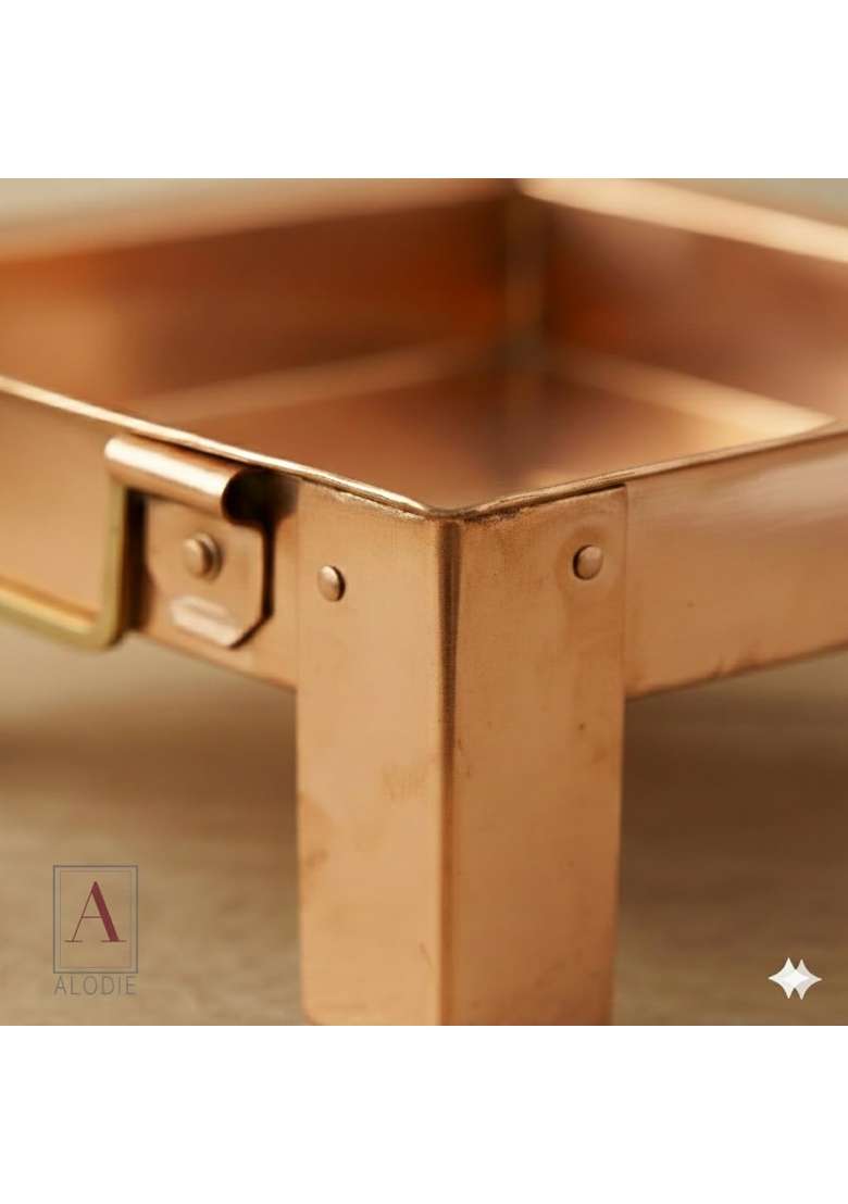 Vikitsu Copper Hawan Kund for Home Pooja ASHT Kamal Design Havan Kund - Indya