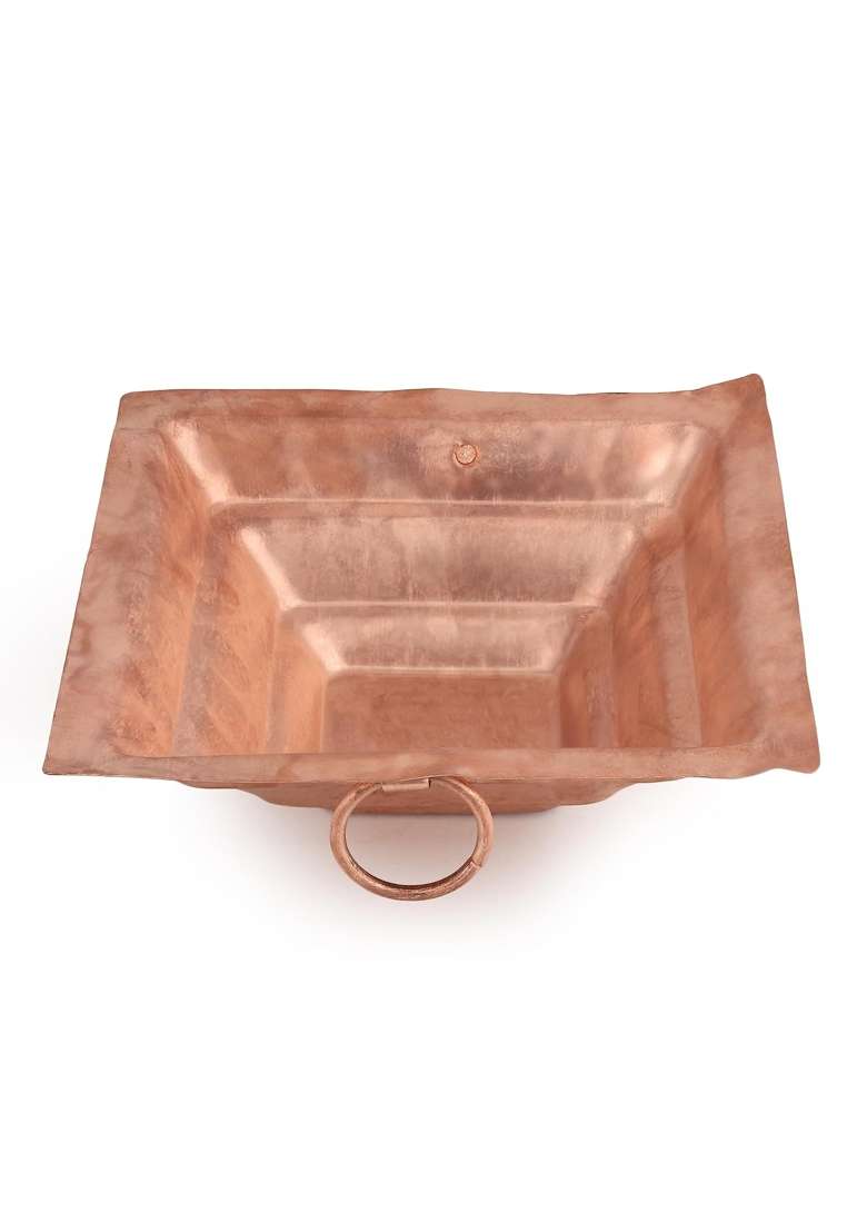Dokchan Brown Handcrafted Pure with Handle on Both Side Havan and Poojan Purpose 8 Inch - Indya