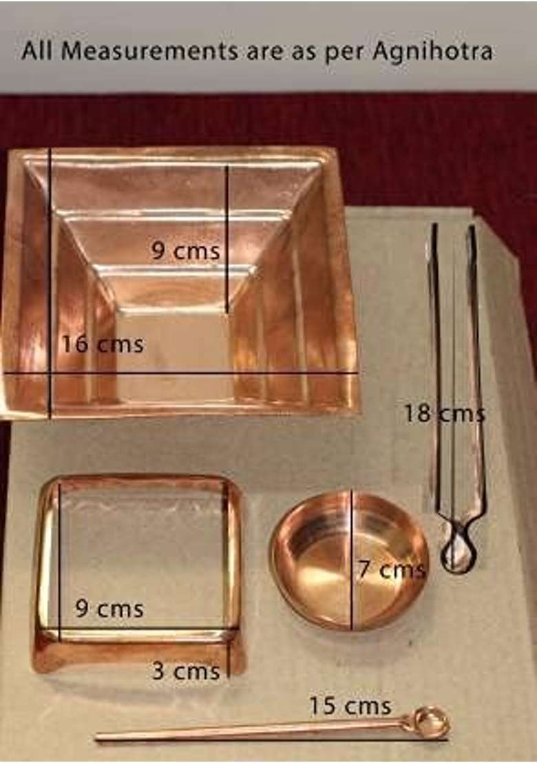 Aditya Shopping Pure Copper Vaidic Agnihotra Havan Hawan Kit Set - Indya