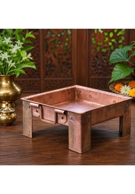 Omkriya Havan Kund Hawan Kund for Home Pure Copper Hawan Kund with Handle on Both Side for Yagya Havan Kund