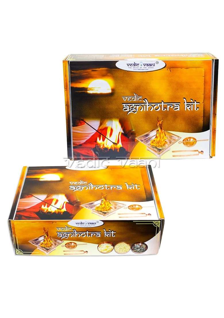 Vedic Vaani Agnihotra Kit Copper Agni Havan Kund Set Agnihotra Incense Stick for Pooja Purpose - Indya