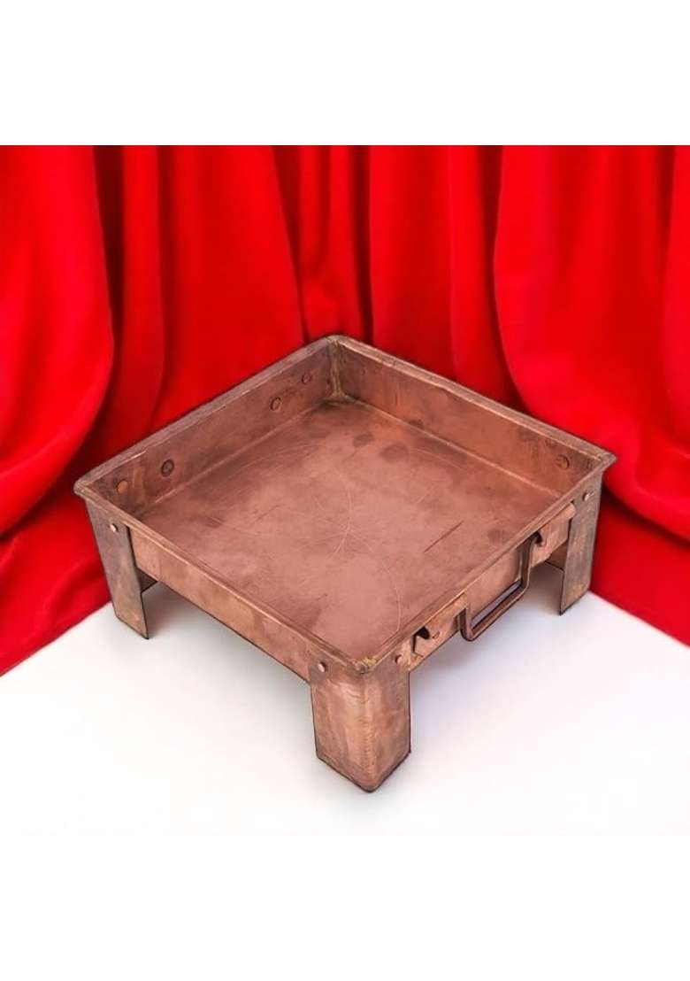 Pujadukaan Havan Kund for Home Pure Copper with Handle on Both Side Puja and Poojan Purpose Puja Havan Kund - Indya