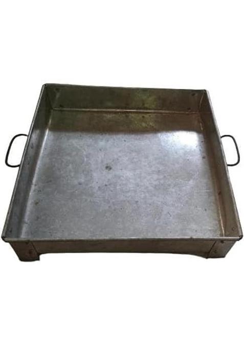 Black Gift Liya Kya Square Hawan Yagya Jogya Havan Kund Pot Tray with Large Chimta Iron Sheet Metal Pack of 1