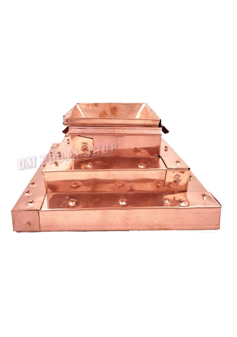 OM Pooja SHOP Vastu Pyramid Havan Kund in Pure Copper Hawan Kund for Pooja Purpose - Indya