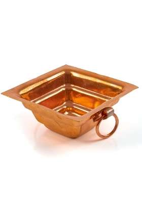 Tarini Gallery Copper Hawan Homa Yagya Kund Aahuti Patra Indian Traditional Religious Agnihotra Havan Kund