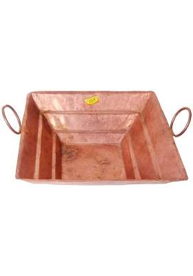Shiv Shakti Arts Pure Copper Spritual Pooja Yagya Hawan Kund Heavy Guage Copper 7 Inch