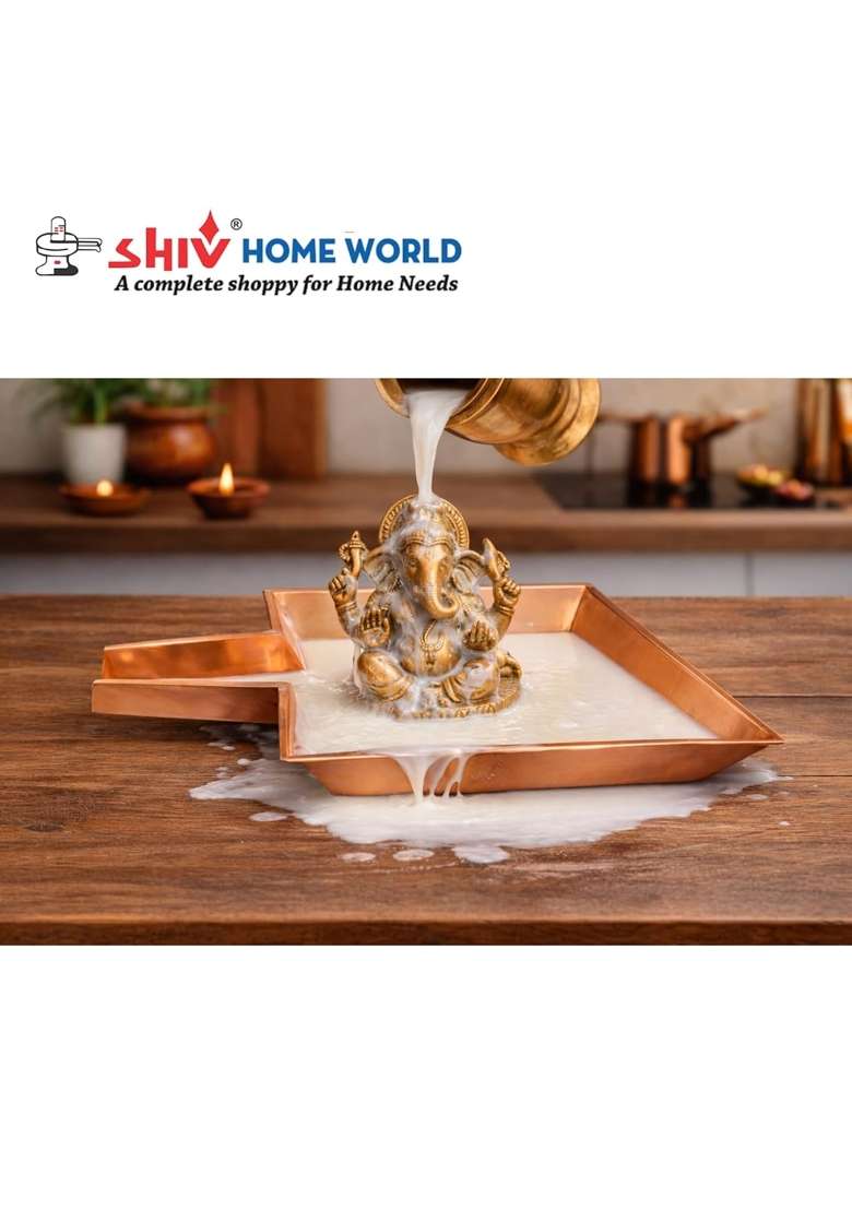 Shiv Home World Pure Copper Havan Kund for Pooja 40 CM 15 Point 75 - Indya