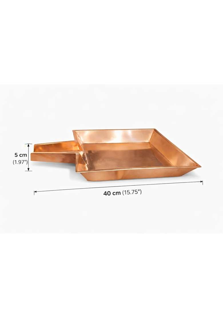 Shiv Home World Pure Copper Havan Kund for Pooja 40 CM 15 Point 75 - Indya