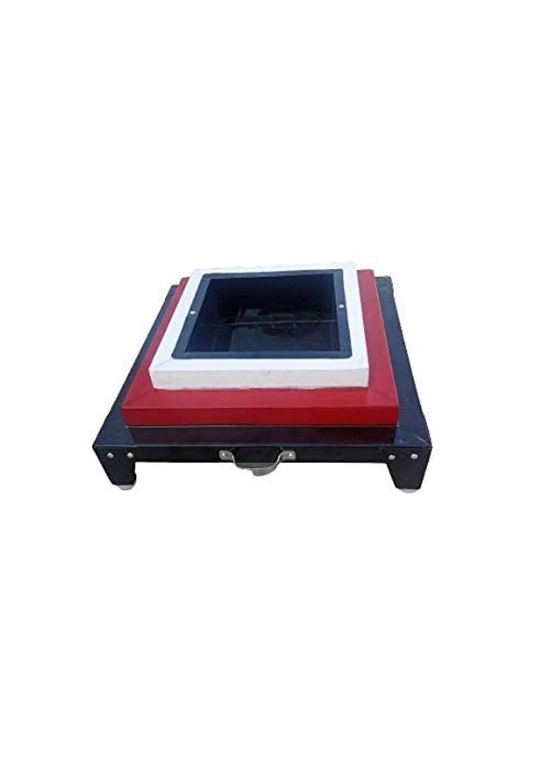 Shri Vishvkarma Steel Works Hawan Kund White Red Black 9 in Metal - Indya