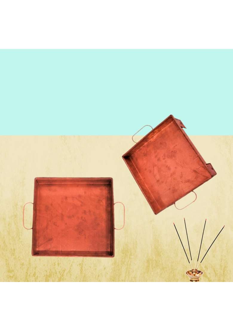 Shrinika Copper Havan Kund for Puja Tamba Yagya Hawan Kund for Home Marriage and Festivals - Indya