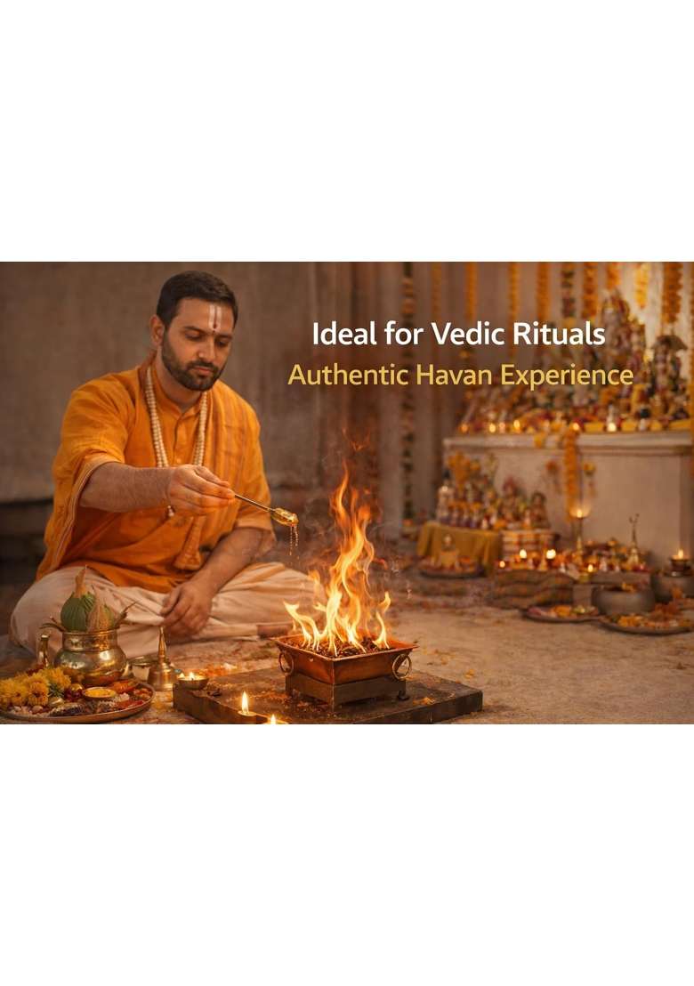 Copper Havan Kund Hawan Patra Yagna Kund with Iron Base and Dual Handles Pooja Havan Kund for Home Temple - Indya