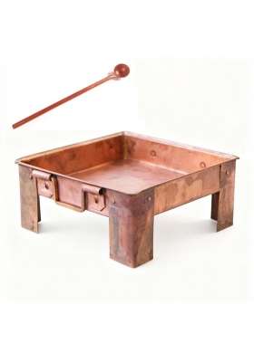 Omkriya Havan Kund Hawan Kund for Home Pure Copper Hawan Kund with Handle on Both Side for Yagya