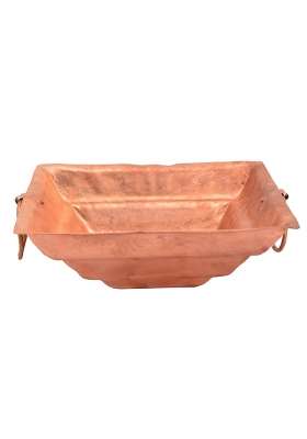 Kalarambh Brass Decorative Havan Kund Bowl Patra for Hawan Havan Agnihotra Patra Pooja Puja Mandir Collectible