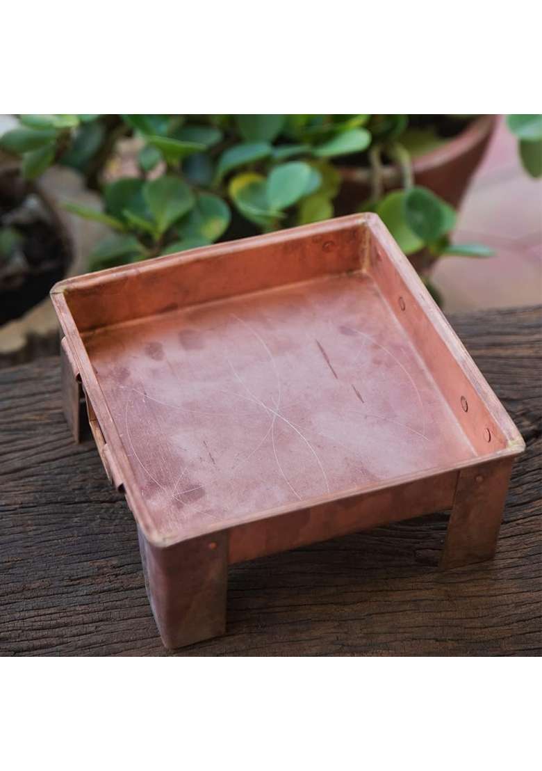 Housebox Heavy Weight Pure Copper for Poojan Purpose Indian Cultural Religious Item Best for Home - Indya
