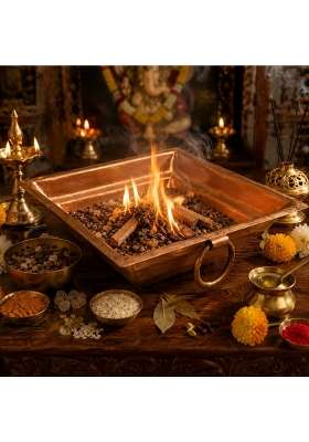 IBA Indianbeautifulart Special Authentic Traditional Indian Style Copper Hawan Kund Agnihotra Ideal Pooja