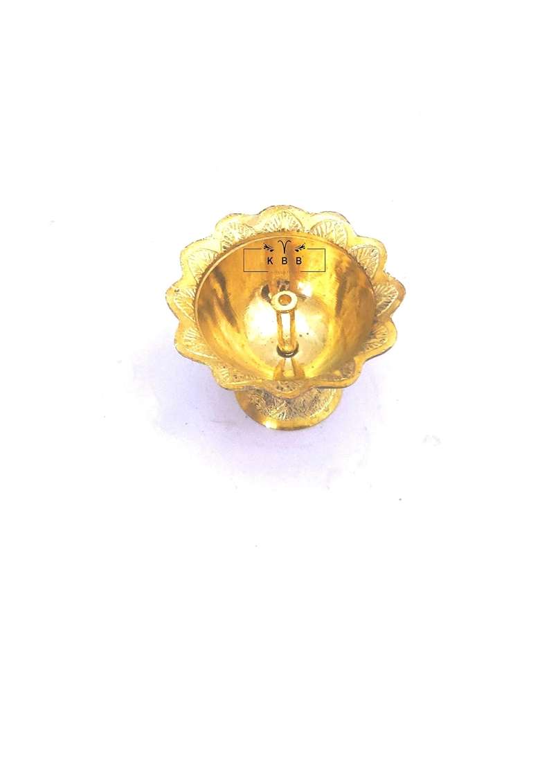 KBB Yellow Brass Fancy Pooja Thali Set for 2020 Pooja Heavy Quality Pooja Special 2021 - Indya