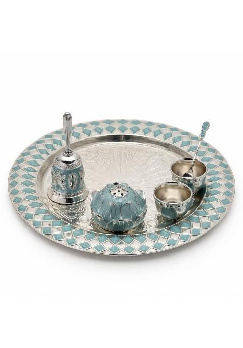 Dora Gifting Luxury Pooja Thali Set Silver Plated for Home Temple
