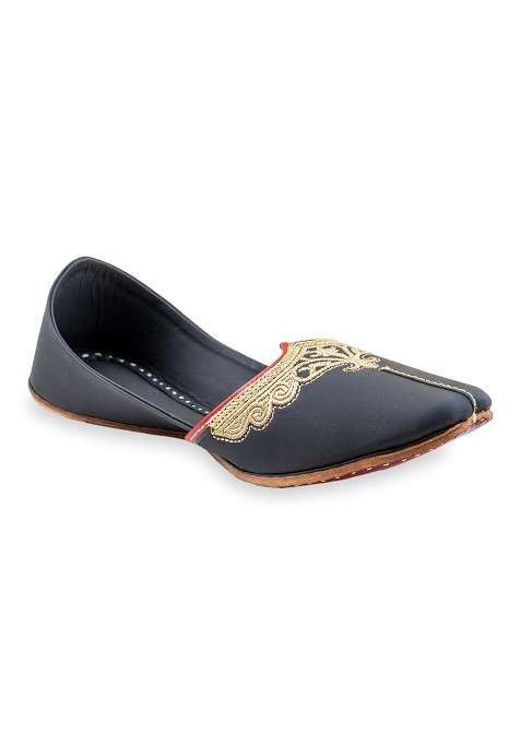 Korakari Mens Traditional Leather Punjabi Jutti Comfortable Mojari for Men