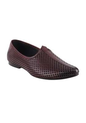 Ezok Mens Genuine Leather Mojari Shoes Lightweight Comfortable and Stylish Slip on Design with Cushioned