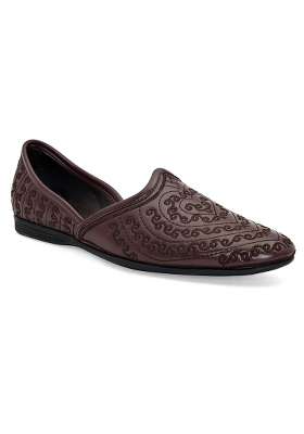 San Frissco Men Faux Leather Atlantis Cherry Mojaris