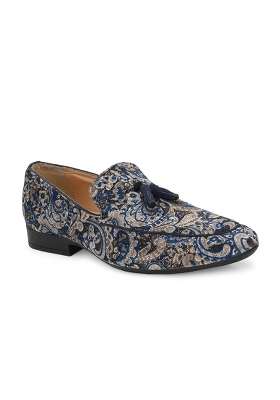 San Frissco Mens Loafers Printed Casual Slip on Shoes Festive Jutis and Ethnic Mojaris Cushioned Footbed