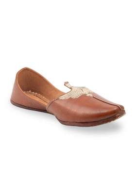 Korakari Mens Traditional Leather Punjabi Jutti Comfortable Mojari for Men