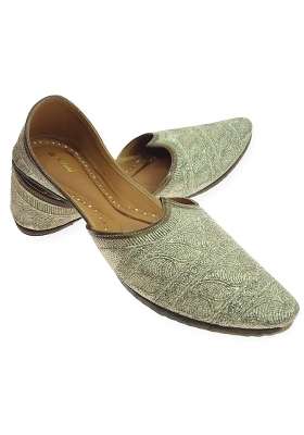 Fulkari Men Zari Embroidered Genuine Soft Leather Formal Jutis