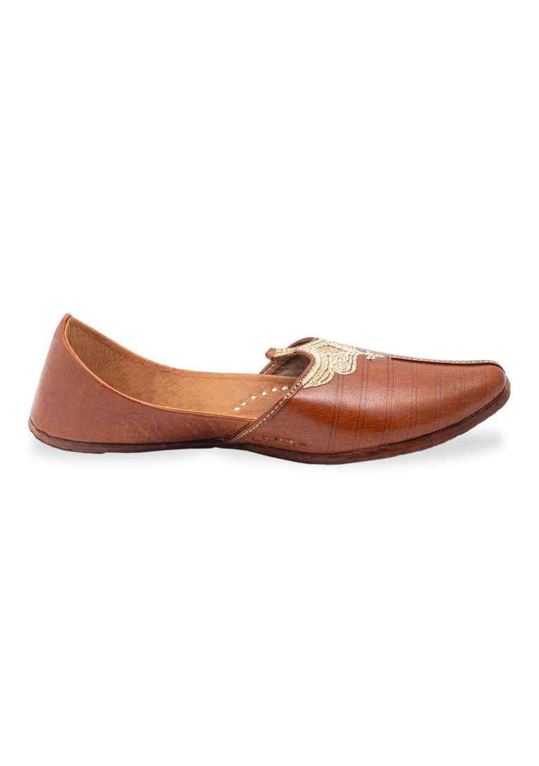 Korakari Mens Traditional Leather Punjabi Jutti Comfortable Mojari for Men - Indya
