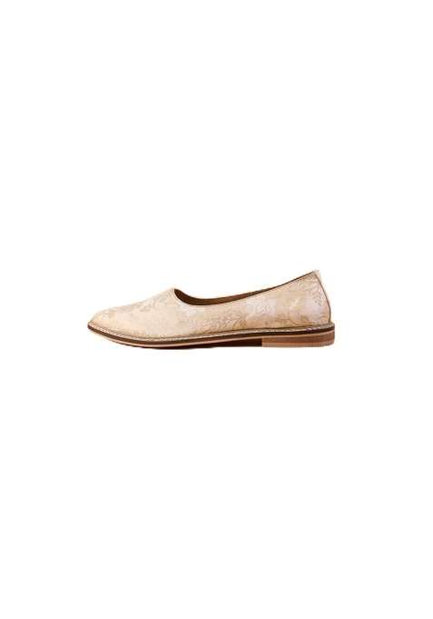 Tasva Gold Brocade Mojari Size 7