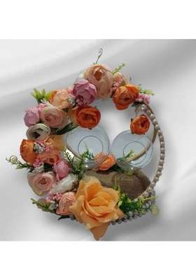 Giftsbouquet Multicolour Engagement Ring Platter I Ring Platter for Ring Ceremony Wedding Ring Platter