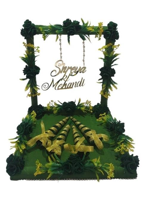Giftsbouquet Haldi Mehndi Platter for Wedding I Mehandi Platter for Wedding I Mehndi Platter for Mehndi