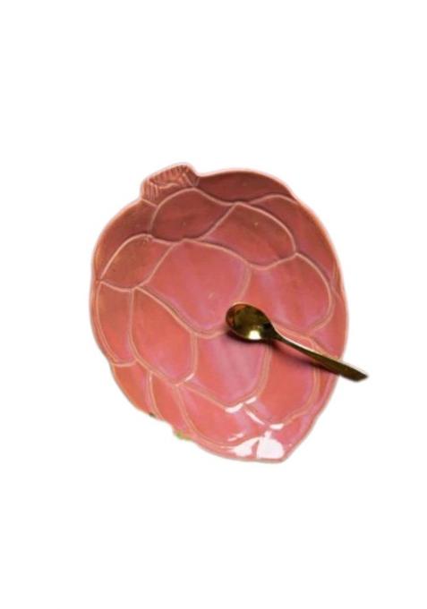 Amalfiee Pink Ceramic 7 Leaf Platter Handmade Elegant Handcrafted for Serving Delicious Snacks Set of 1