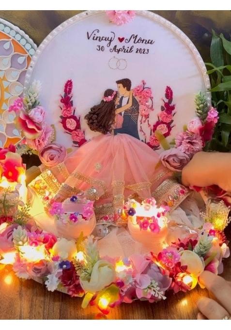 Meeras Collection Customized Engagement Ring Platter Wedding Ring Platter