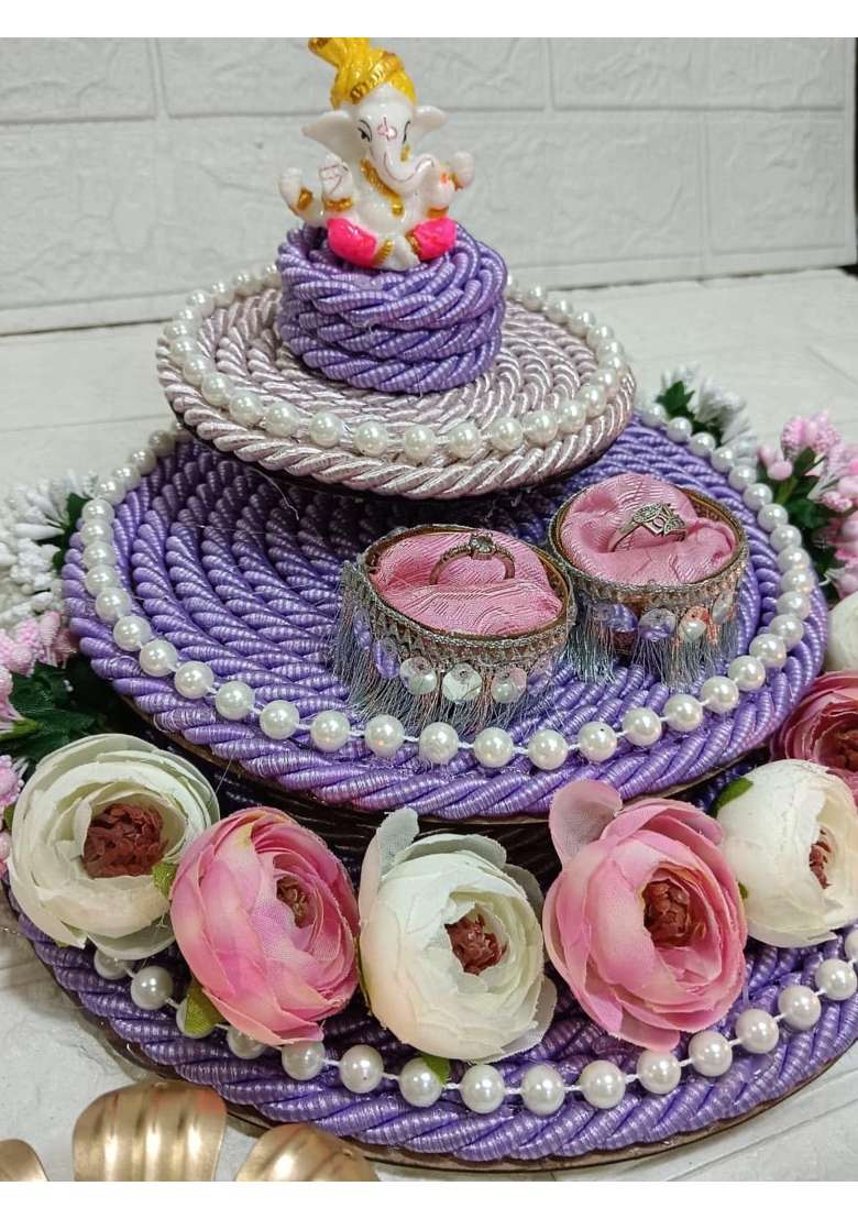 Nutts Decorative Ring Ceremony Platter Engagement Tray - Indya