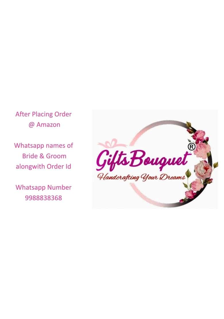Multicolour Giftsbouquet Smart Creations Decorative Engagement Ring Platter for Ring Ceremony Tray with Led - Indya