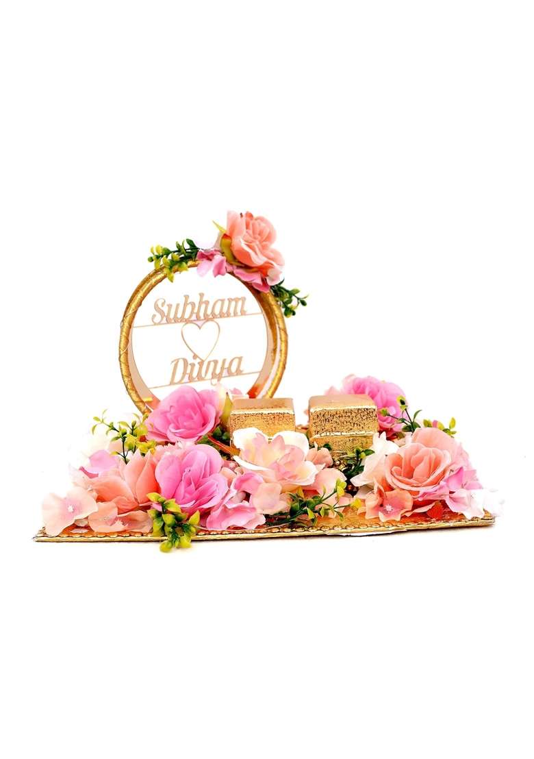 Giftsbouquet Engagement Ring Platter Wedding Ring Platter - Indya