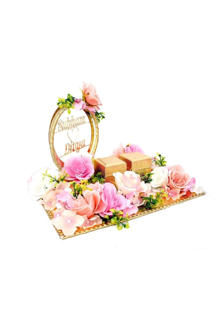 Giftsbouquet Engagement Ring Platter Wedding Ring Platter - Indya