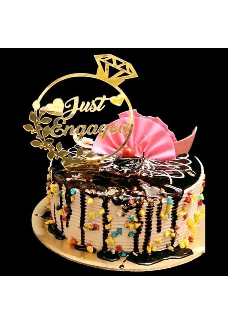Unique Palette Beautiful White Engagement Wedding Ring Platter and Wedding Engagement Cake Topper - Indya