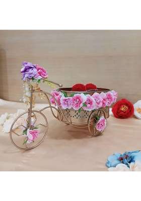 Vvisba Gold Engagement Platter Wedding Ring Bearer Tricycle Carriage Decoration
