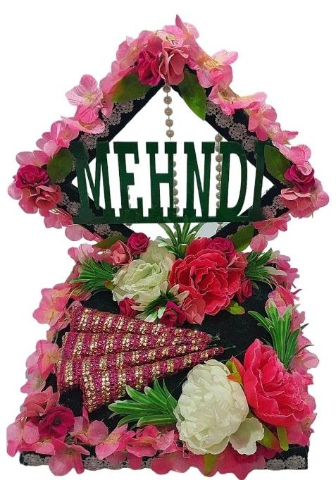 Giftsbouquet Green Haldi Mehndi Platter for Wedding I Mehandi Platter for Wedding I Mehndi Platter for Mehndi