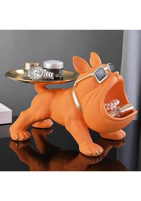 Smokey Cocktail Bulldog Storage Butler Resin Art