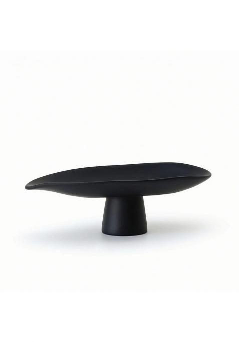 Clovrix Organic Tray with Pedestal Artisanal Sculptural Tray Textured Decorative for Coffee Table Living Room