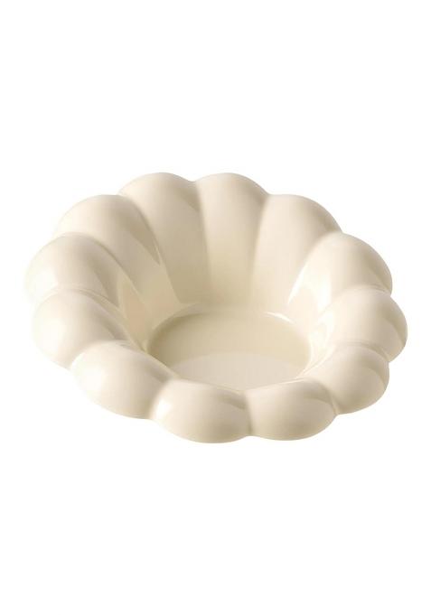 Ecomistiq Ceramic Decorative Tray Soap Sink Planter Living Room Perfume Jewelry Holder Beige