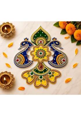 Rangoli Arts Ethnic Acrylic Designer Festival Rangoli Set of 1