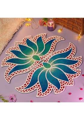Island Lakshmi Design Rangoli 22 Inches for Diwali Decor Set of 2