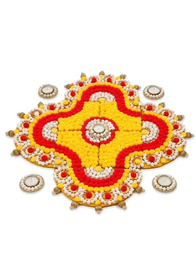 Vrindavanstore Diwali Special Detachable Rangoli Decorative Floor Decor for Pooja Festivals - Indya