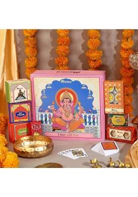 Mittified Utsav Gift Hamper for Ganesh Chaturthi Housewarming Diwali and Festive Gifting Diyas Toran Kit